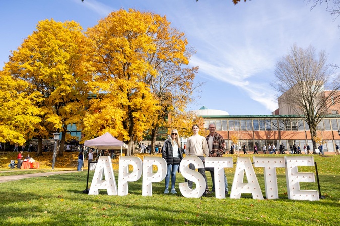 Sunny day with family on Sanford mall for Open House